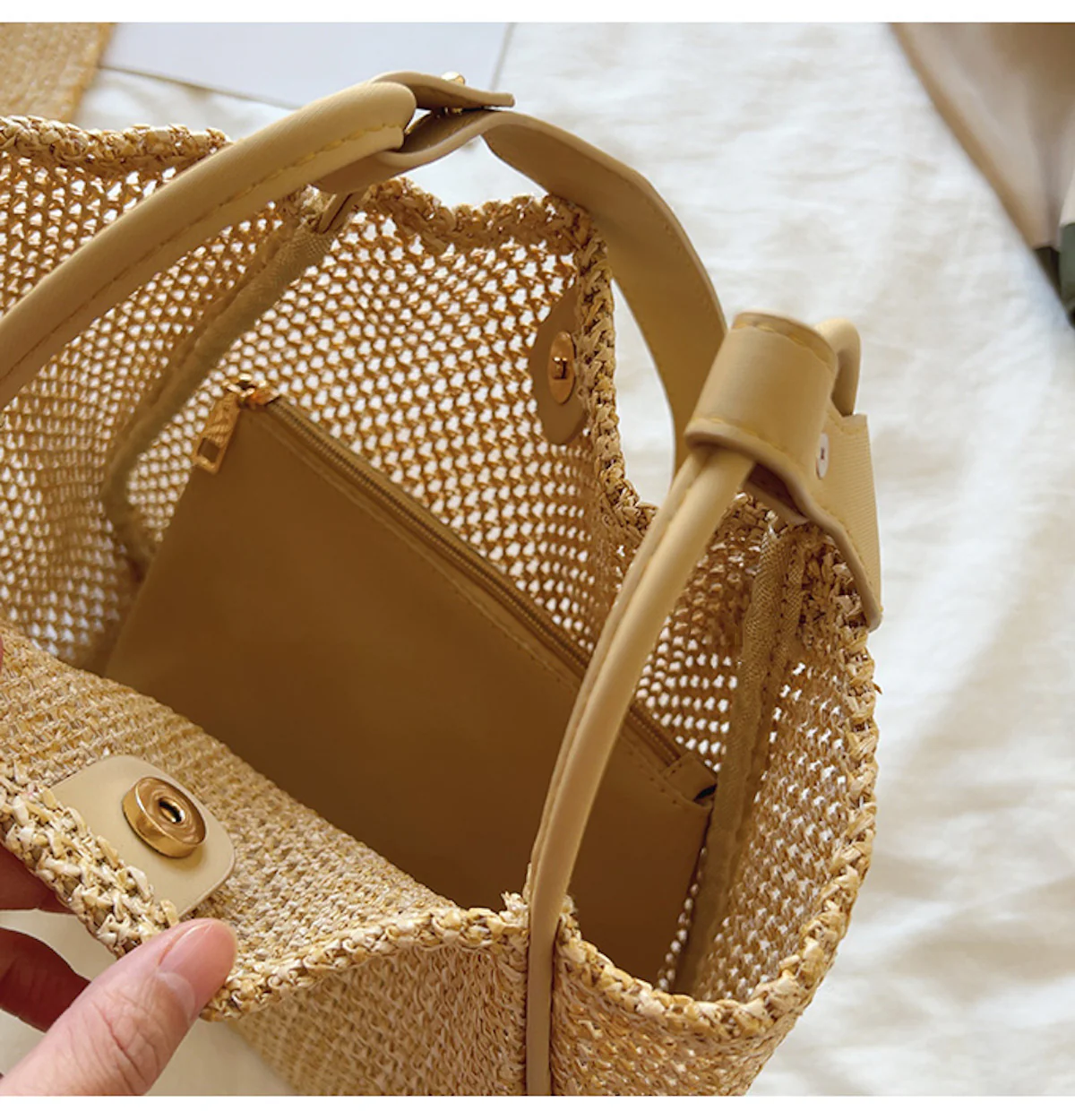 Handbags Straw Woven Work Tote