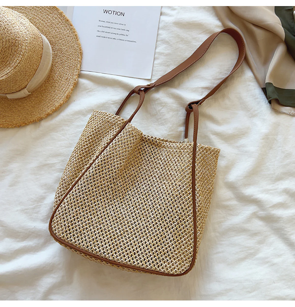 Handbags Straw Woven Work Tote