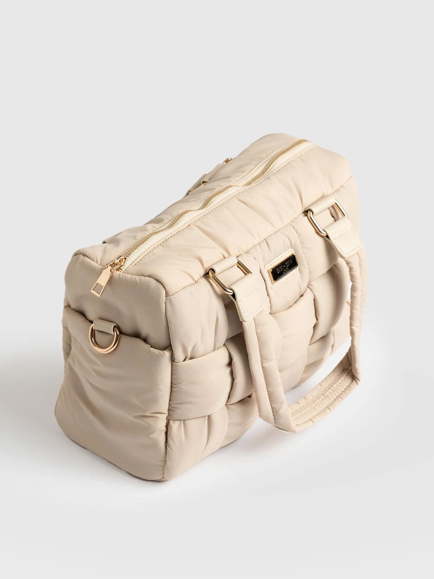 Woven Duffle Bag - Cream