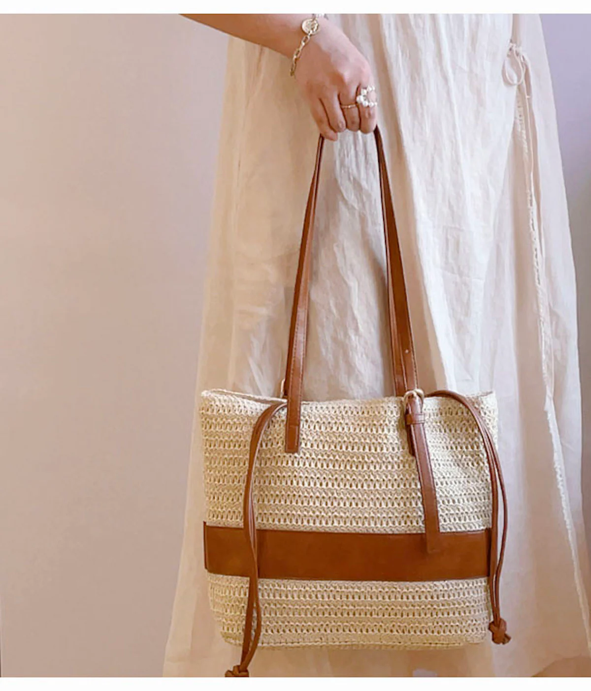 Handbags Straw Woven Tote Shoulder Bag