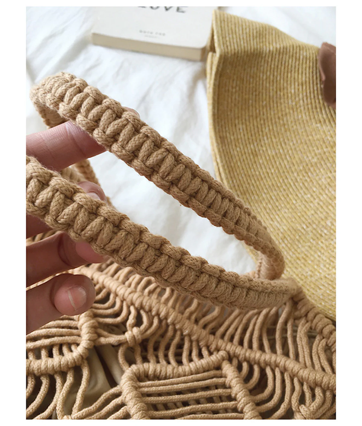 Handbags Straw Bottom Cotton Handbag