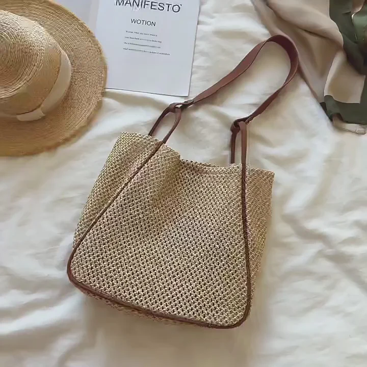 Handbags Straw Woven Work Tote