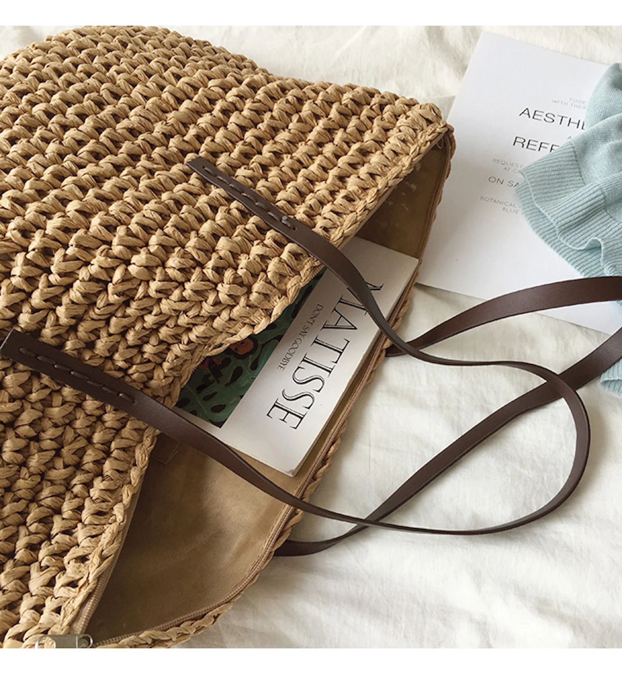 Handbags Everyday Large Straw Woven Summer Bag