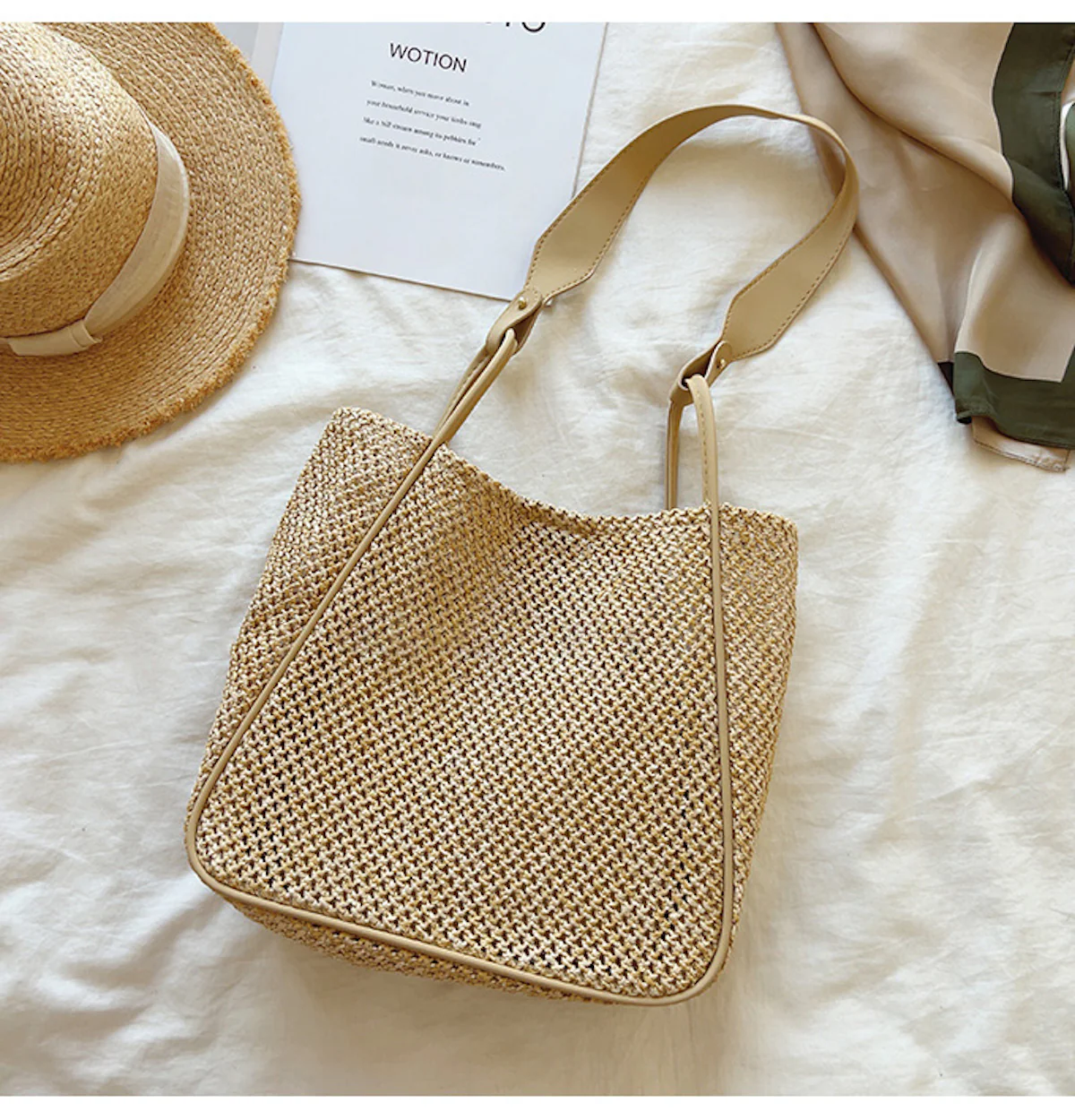 Handbags Straw Woven Work Tote