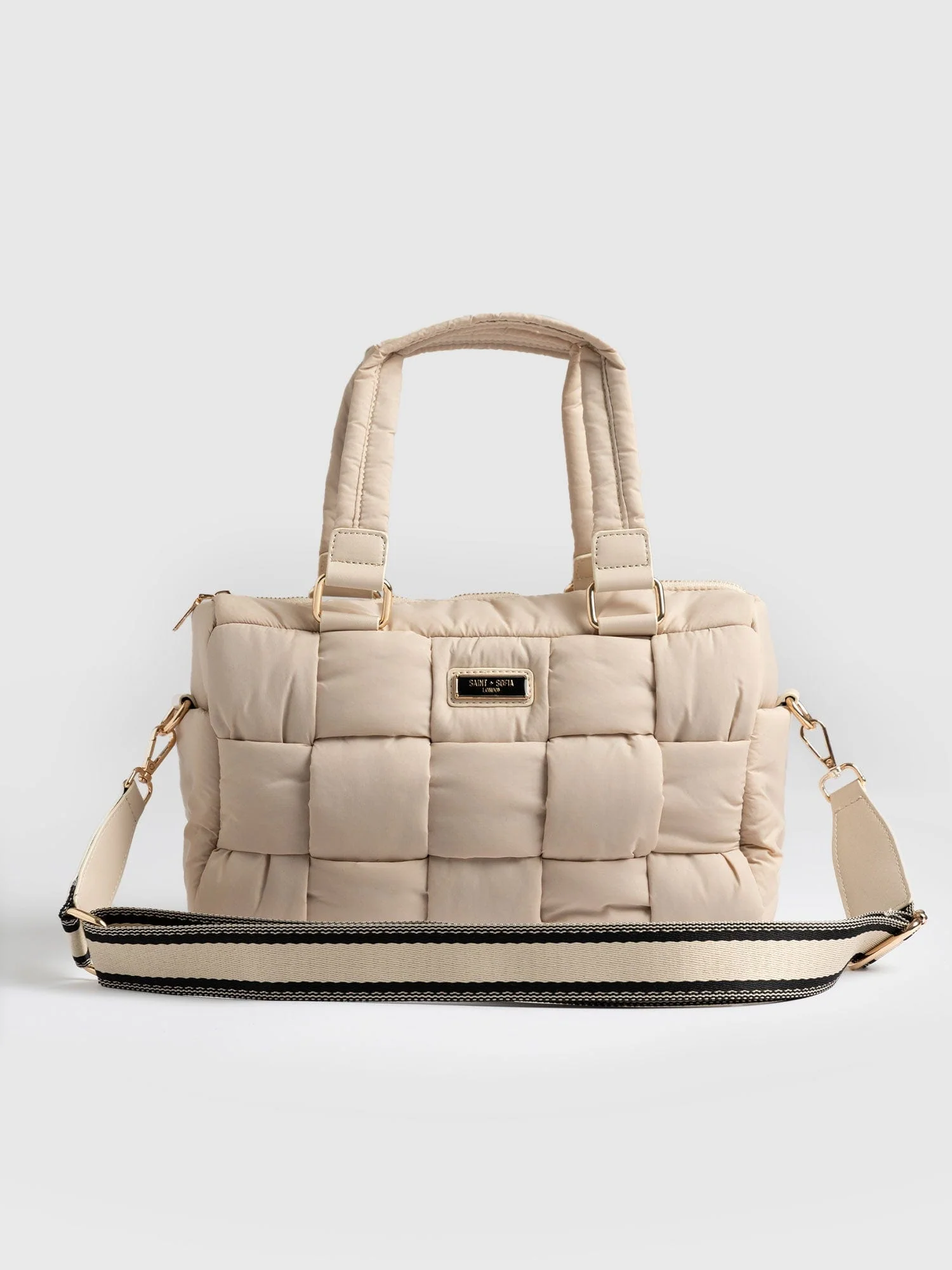 Woven Duffle Bag - Cream