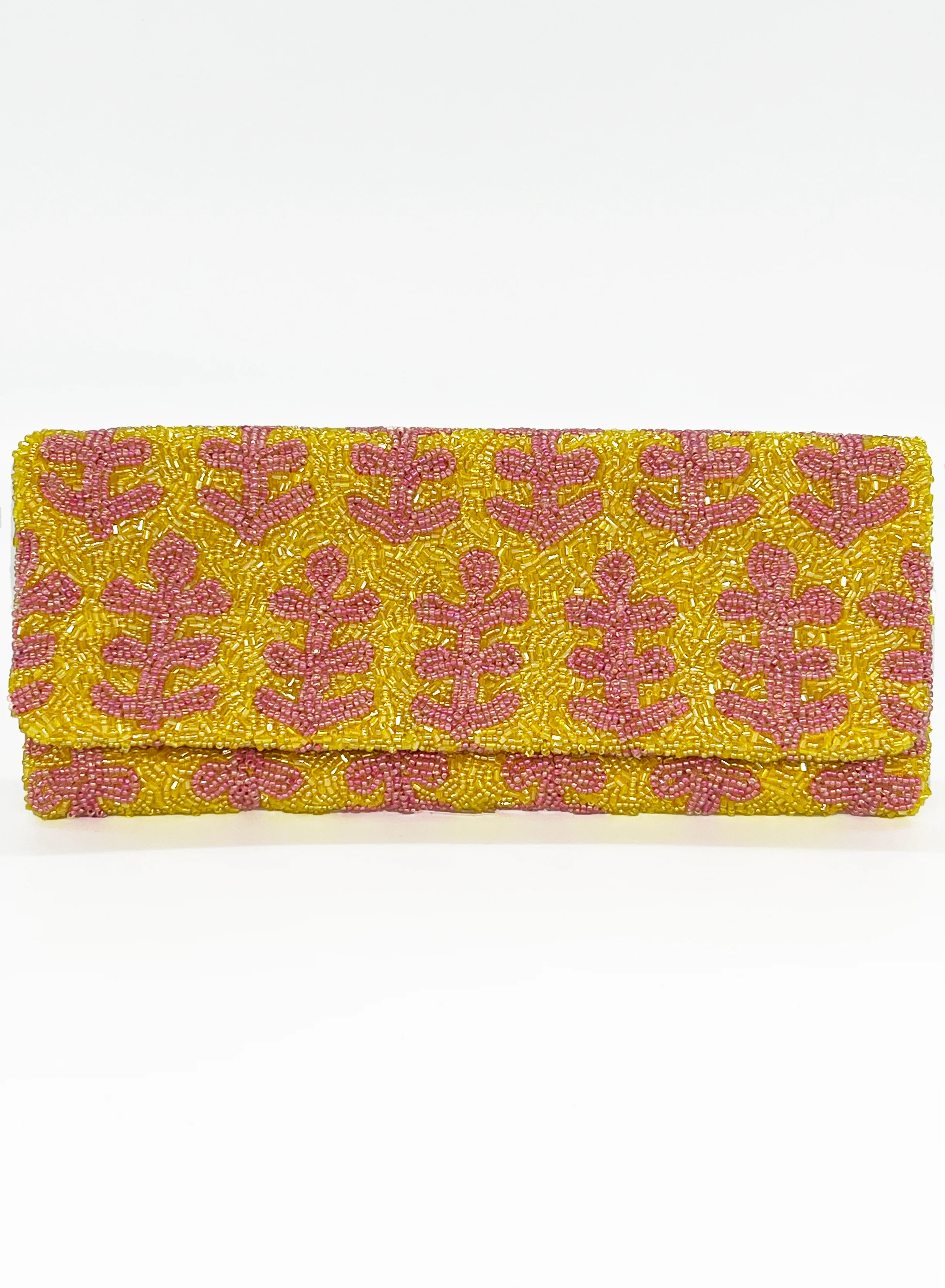 Clutch- Fern Pink Yellow