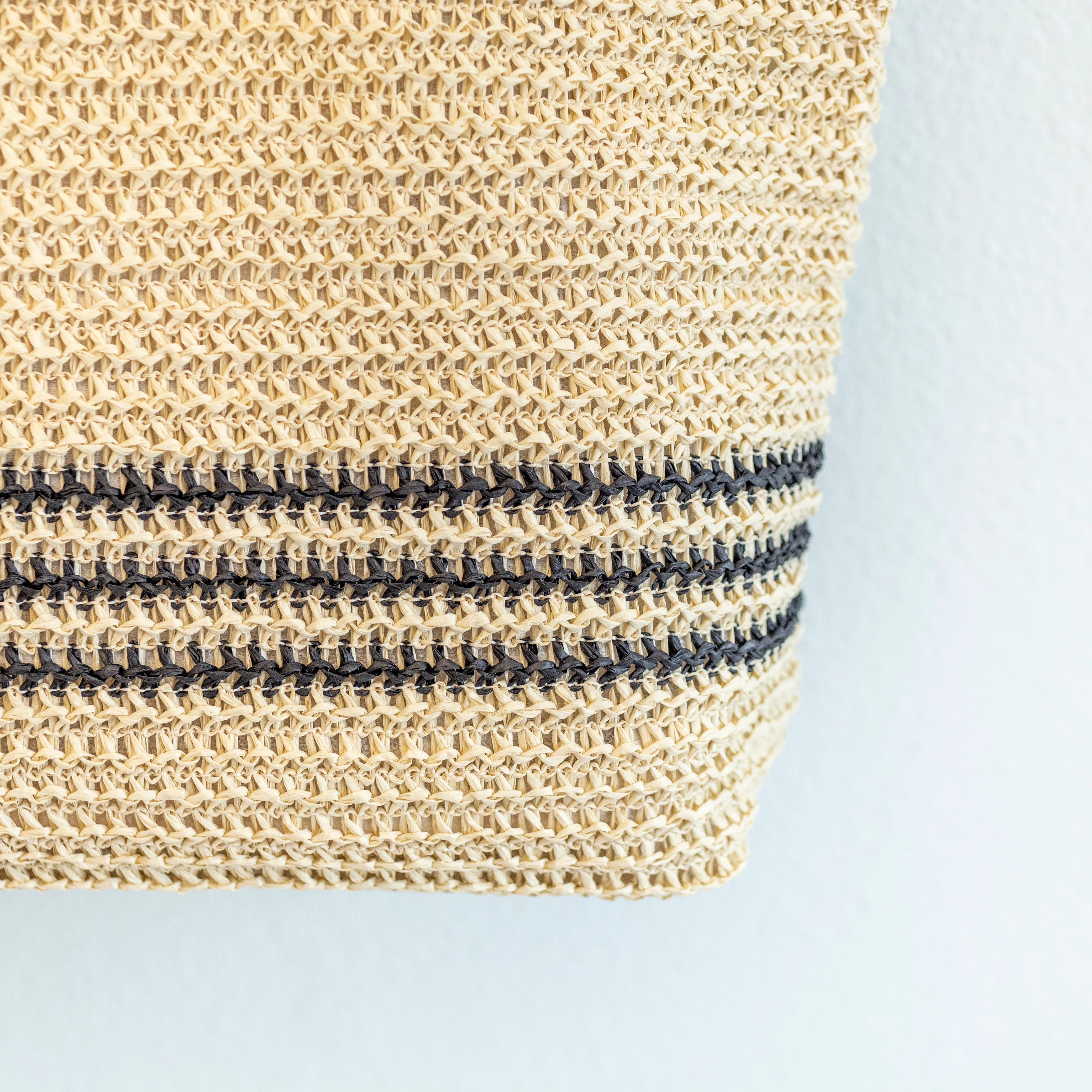 Handbags Striped Large Straw Woven Tote