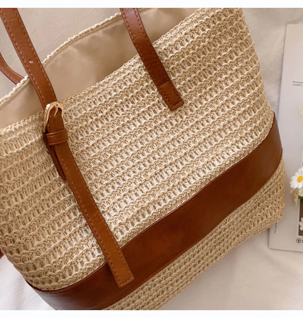 Handbags Straw Woven Tote Shoulder Bag