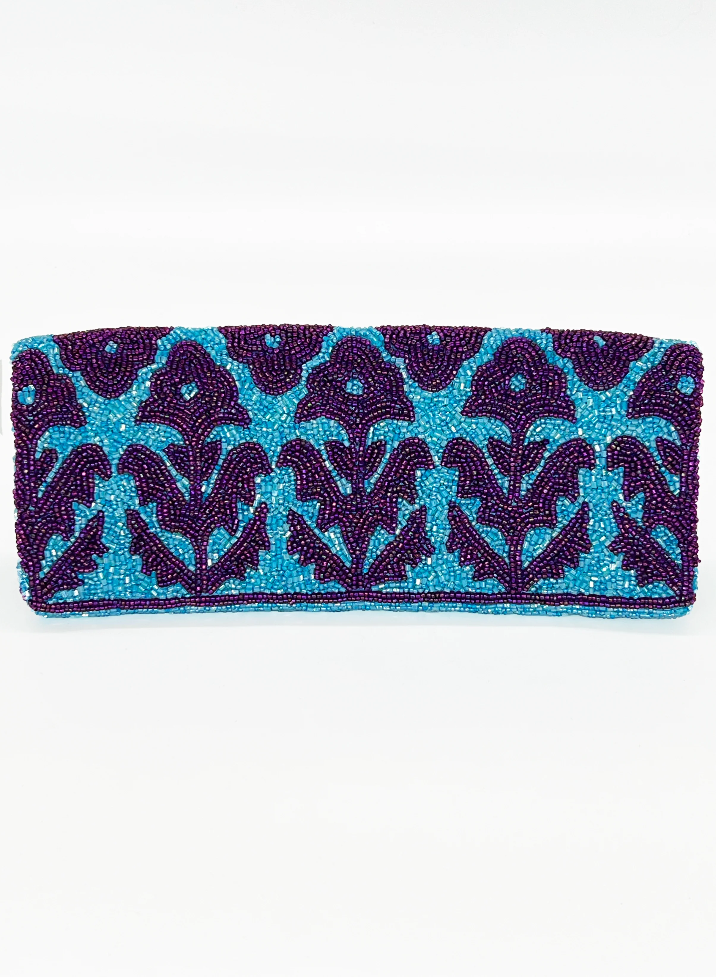 Clutch- Marigold Purple Aqua