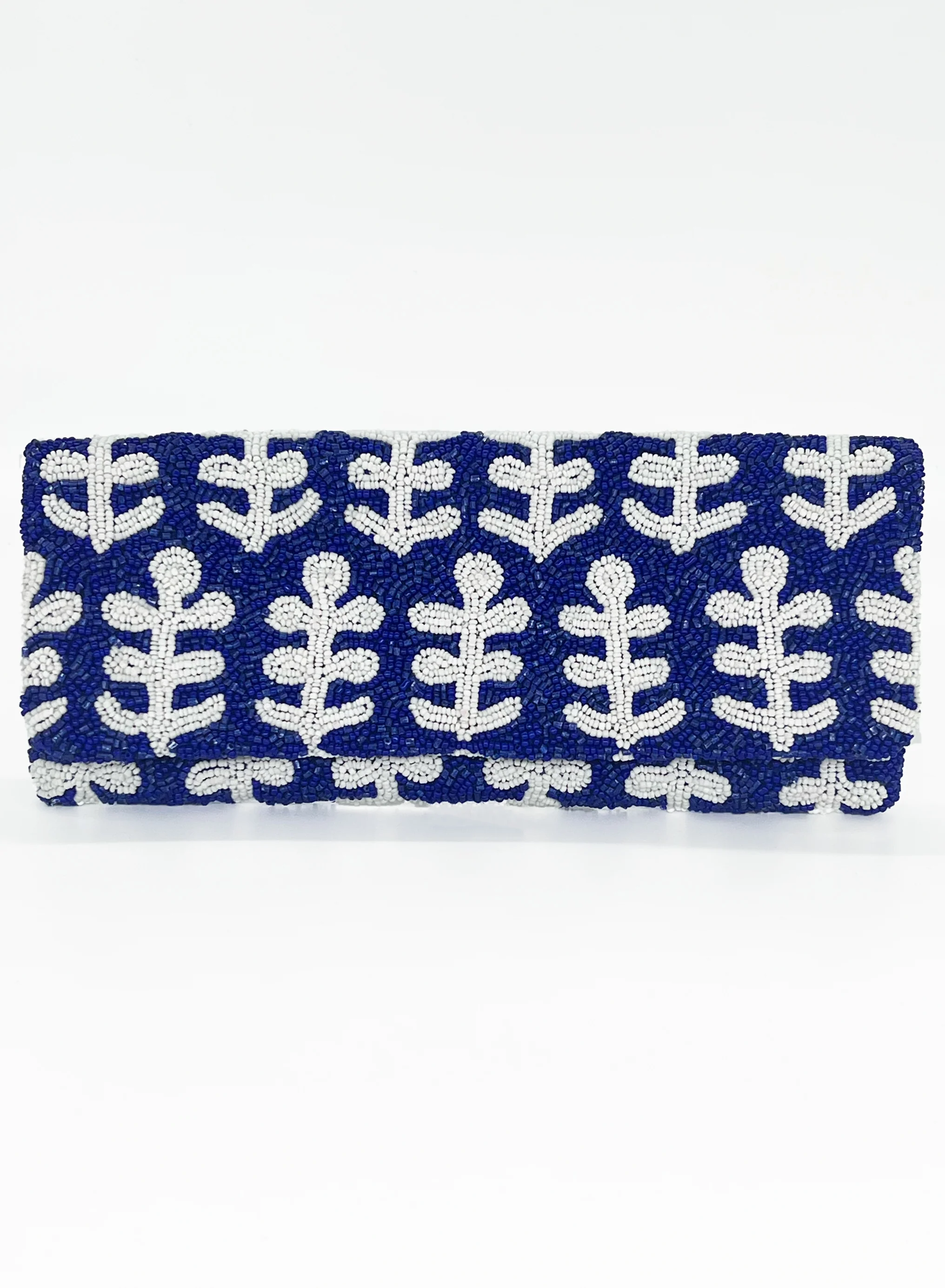 Clutch- Fern Navy White