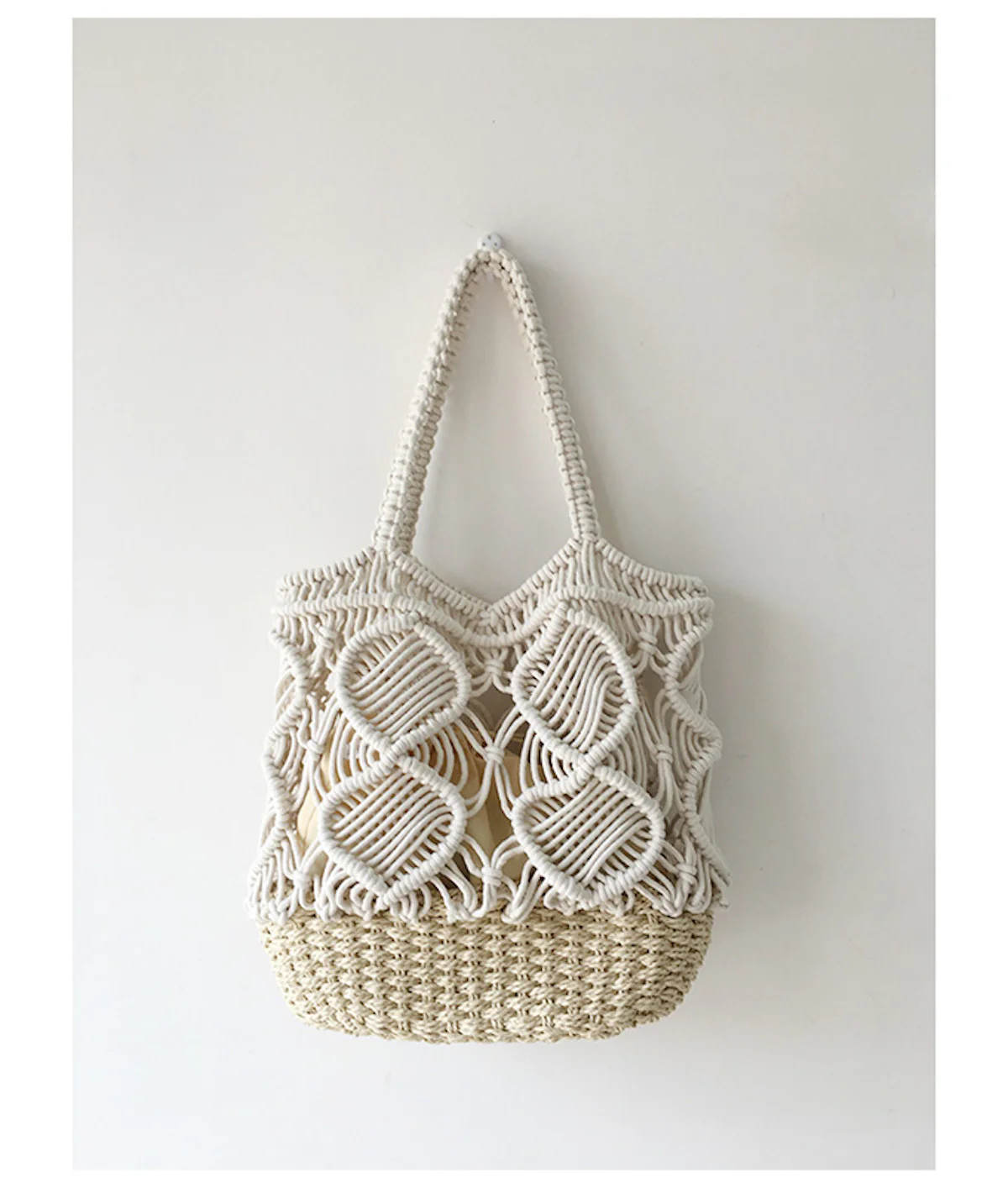 Handbags Straw Bottom Cotton Handbag