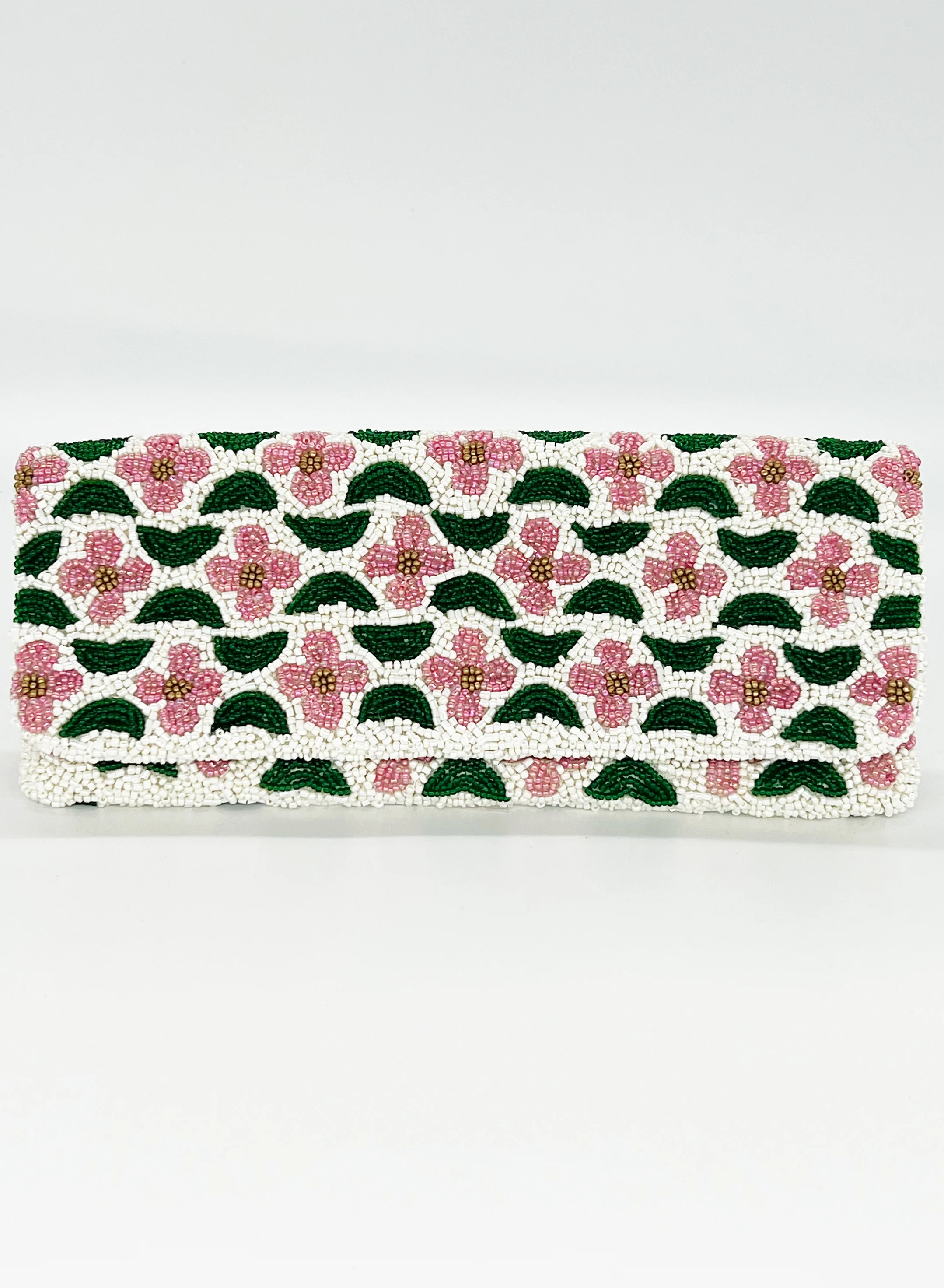 Clutch- Veranda Pink Green