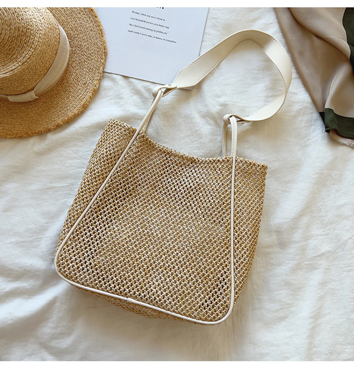Handbags Straw Woven Work Tote