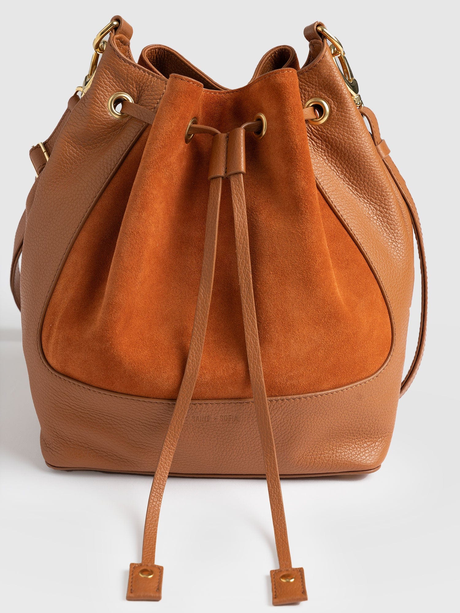 Bucket Bag - Brown Suede Pebble
