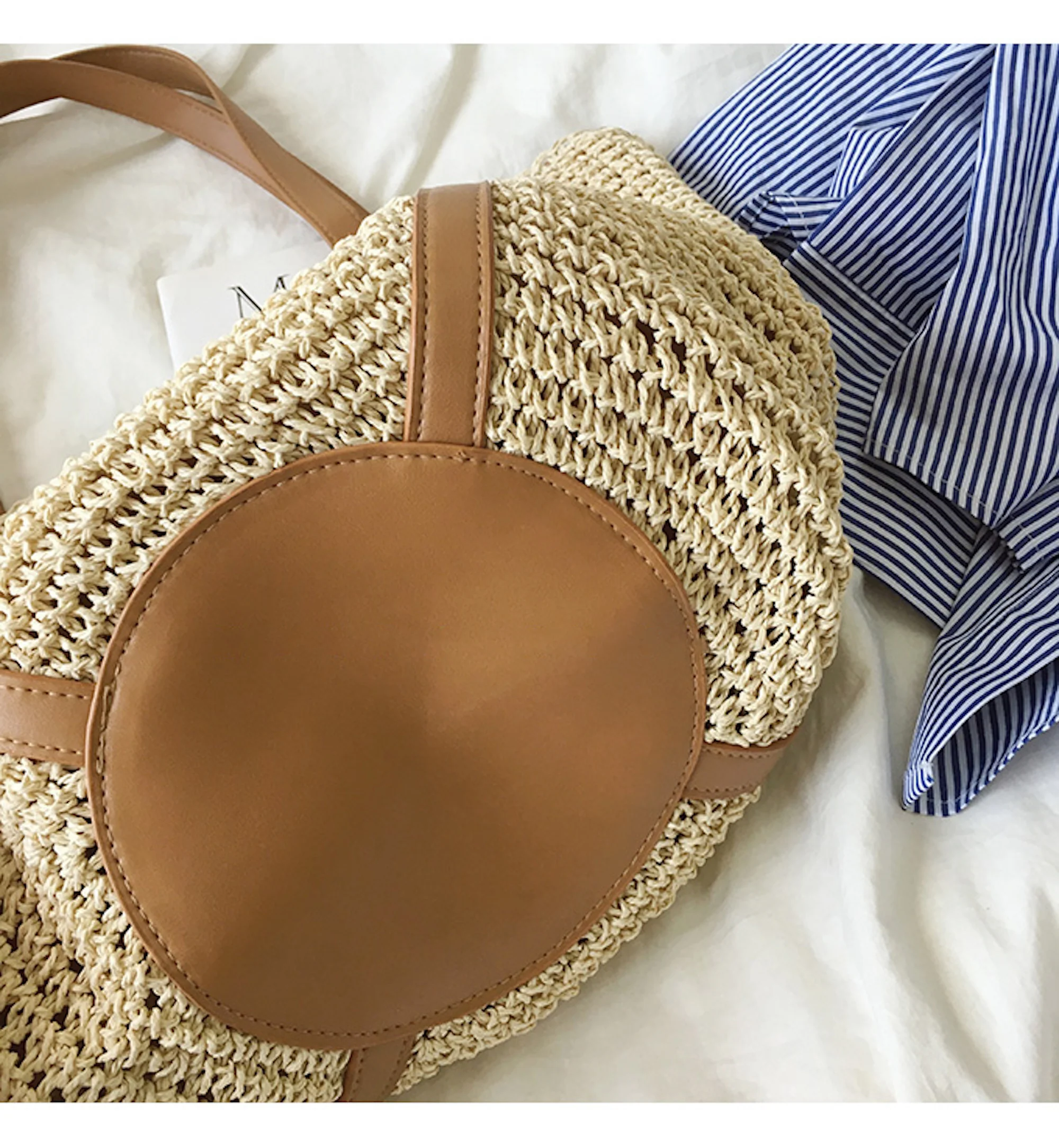 Handbags Large Straw Woven Tote Bag