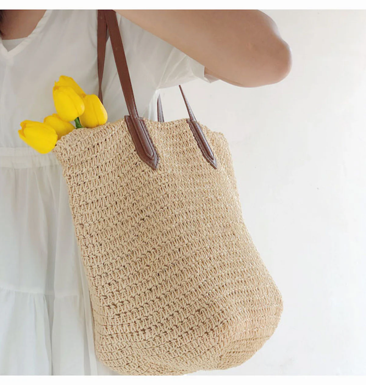 Handbags Retro Straw Woven Tote Bag