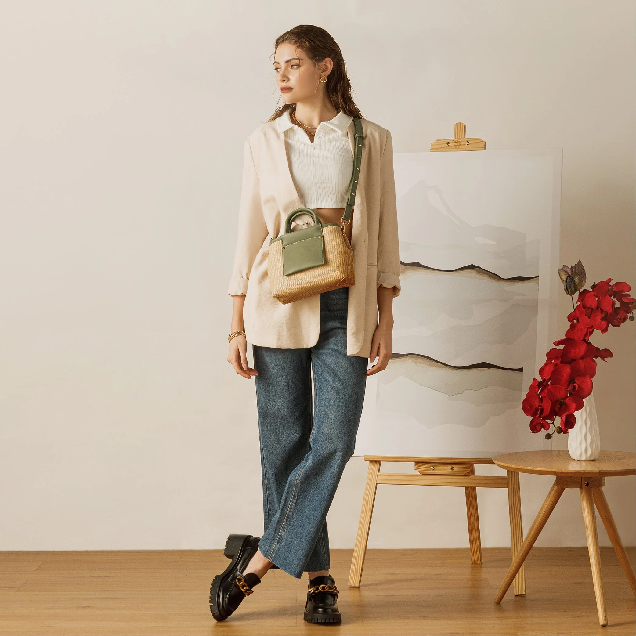 Picola Top Handle Bag Woven