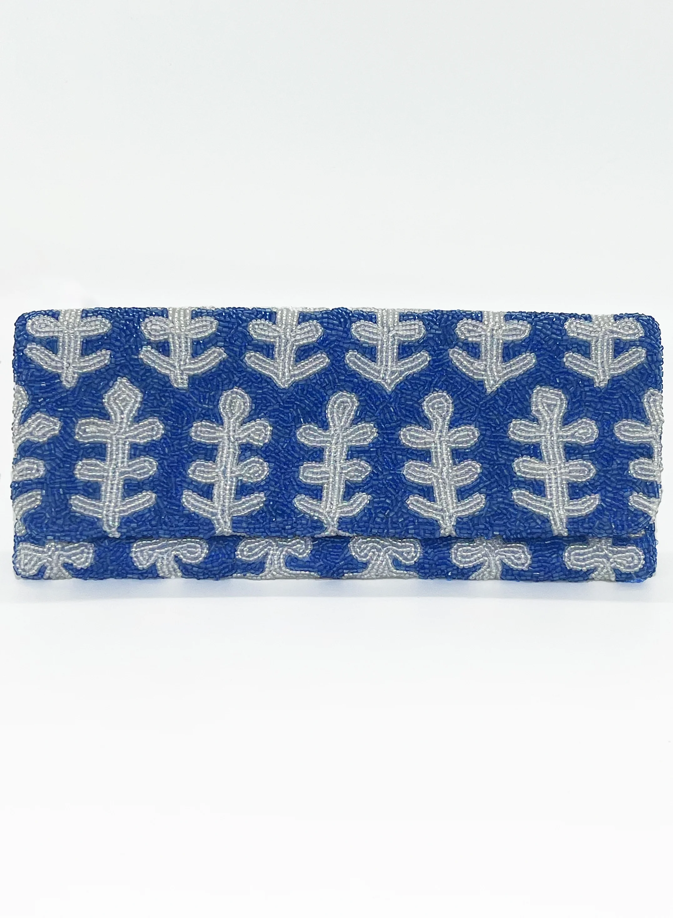 Clutch- Fern White Blue