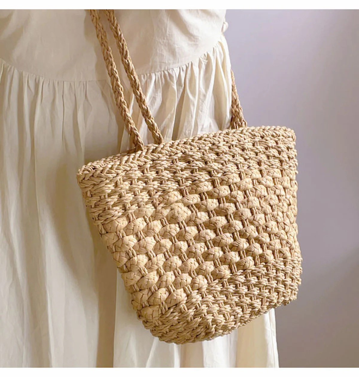 Handbags Simple Woven Straw Tote Bag