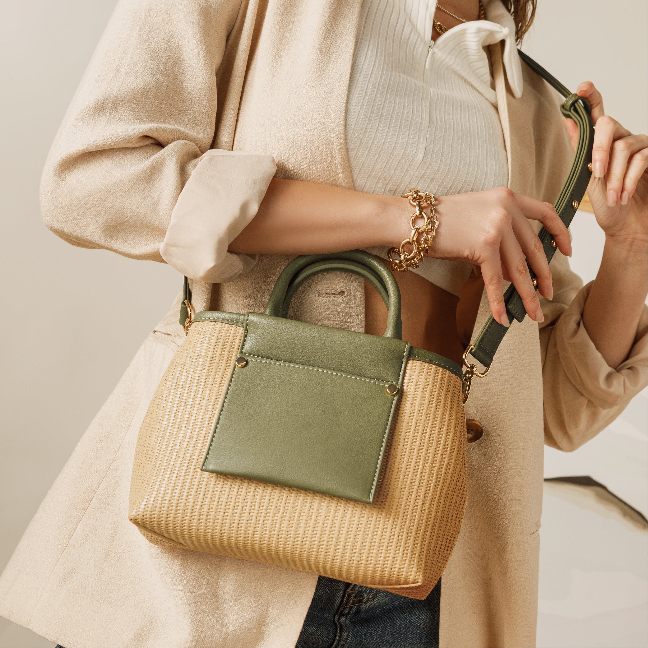 Picola Top Handle Bag Woven