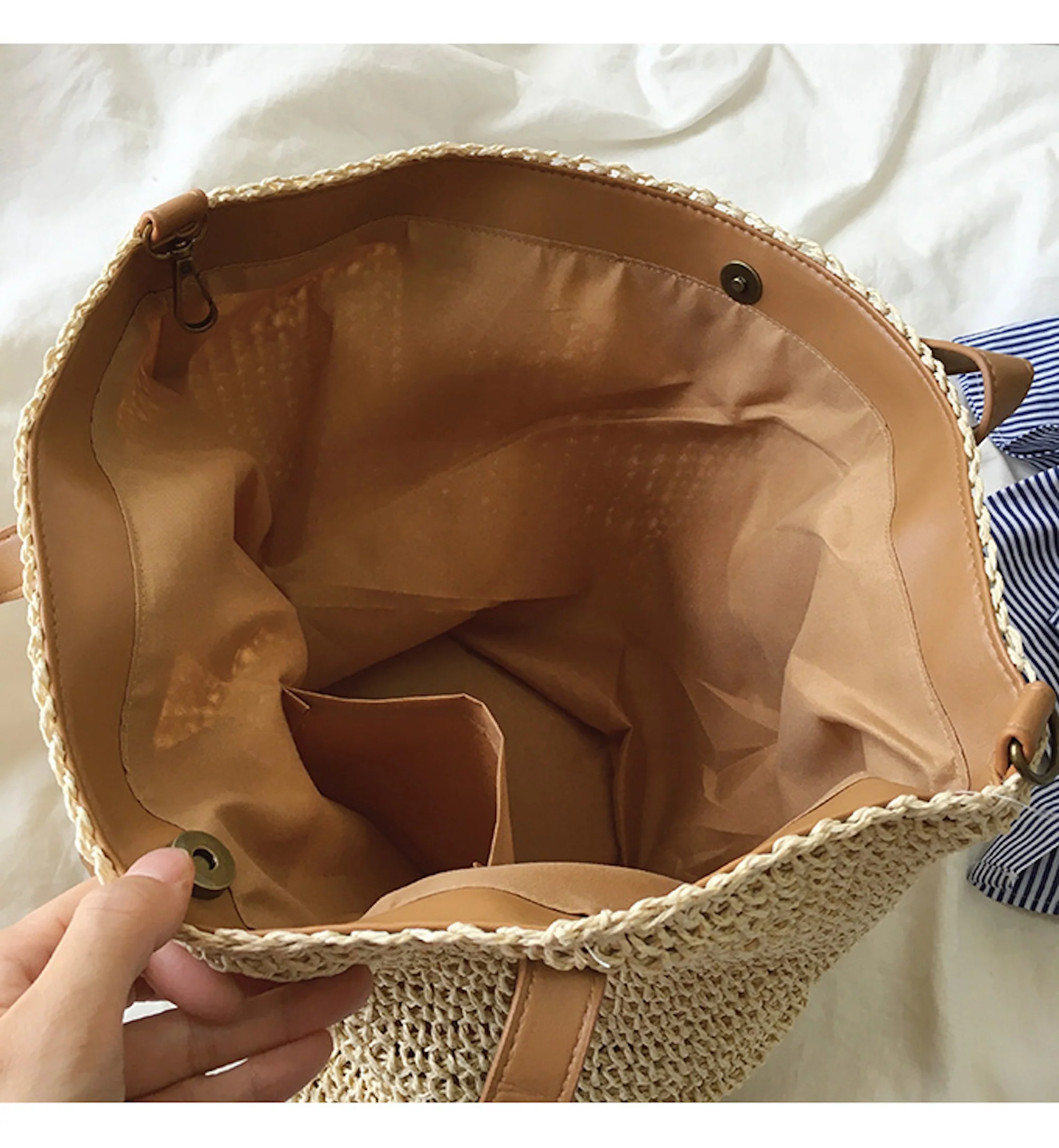 Handbags Large Straw Woven Tote Bag