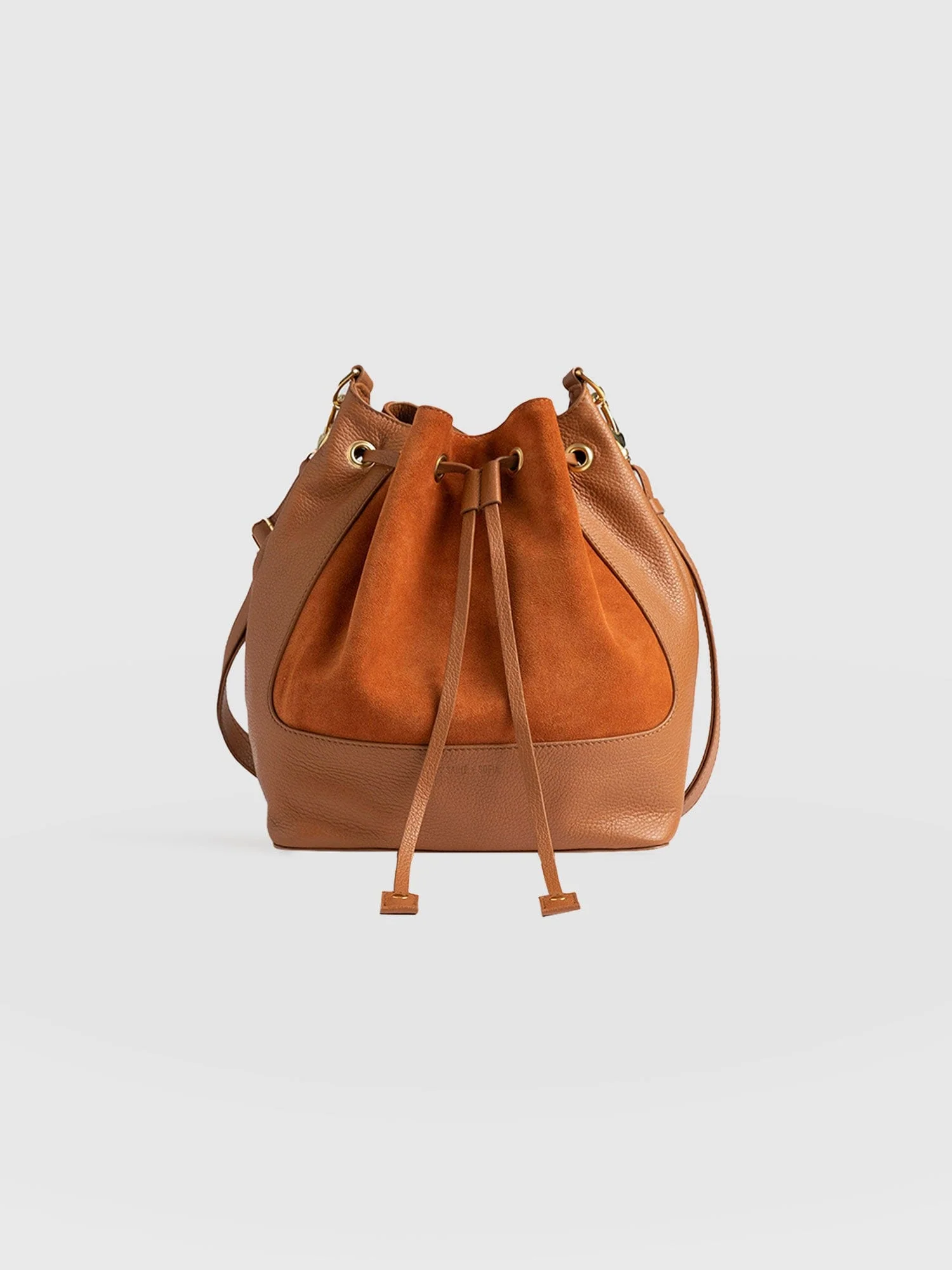 Bucket Bag - Brown Suede Pebble