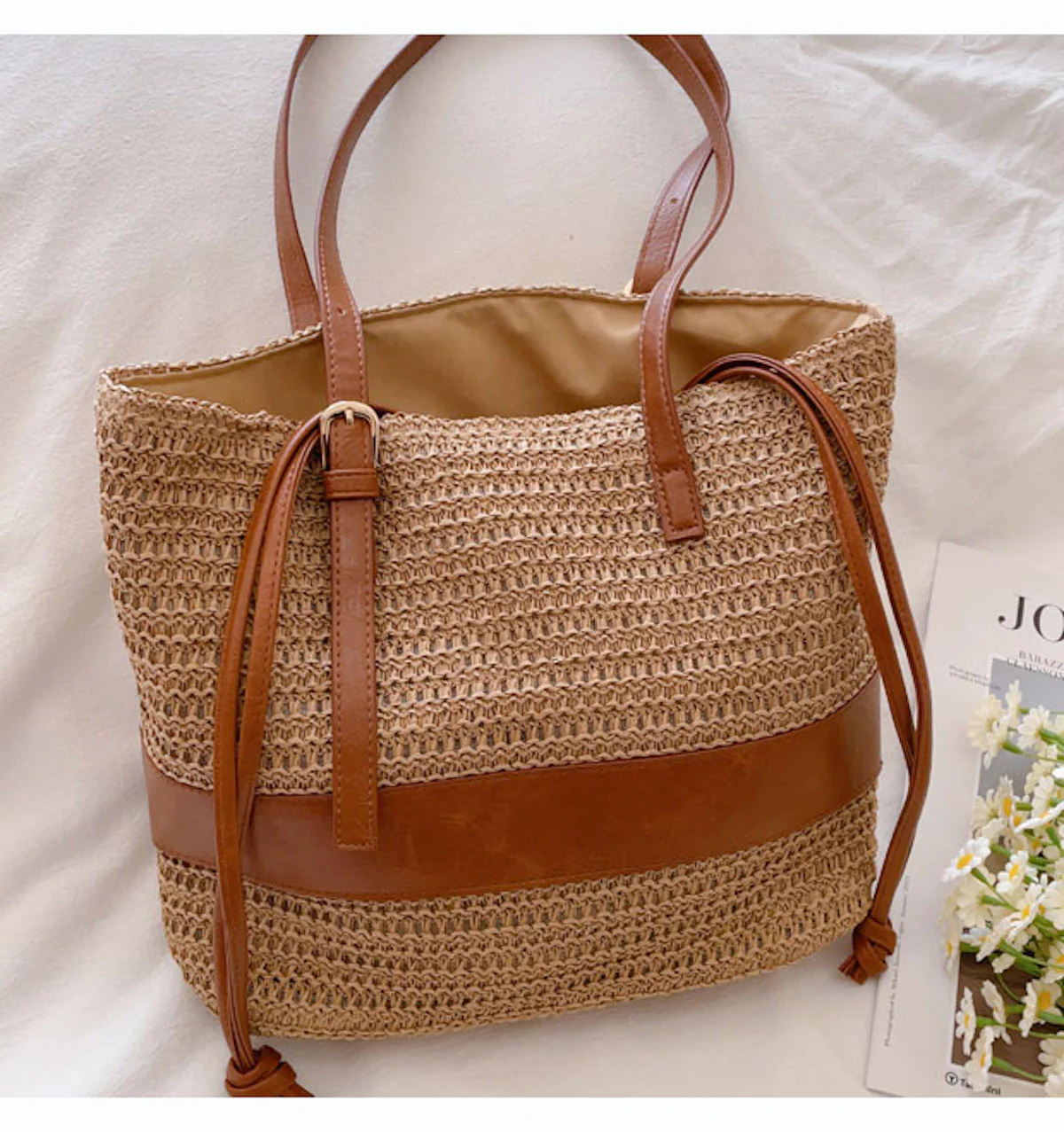 Handbags Straw Woven Tote Shoulder Bag