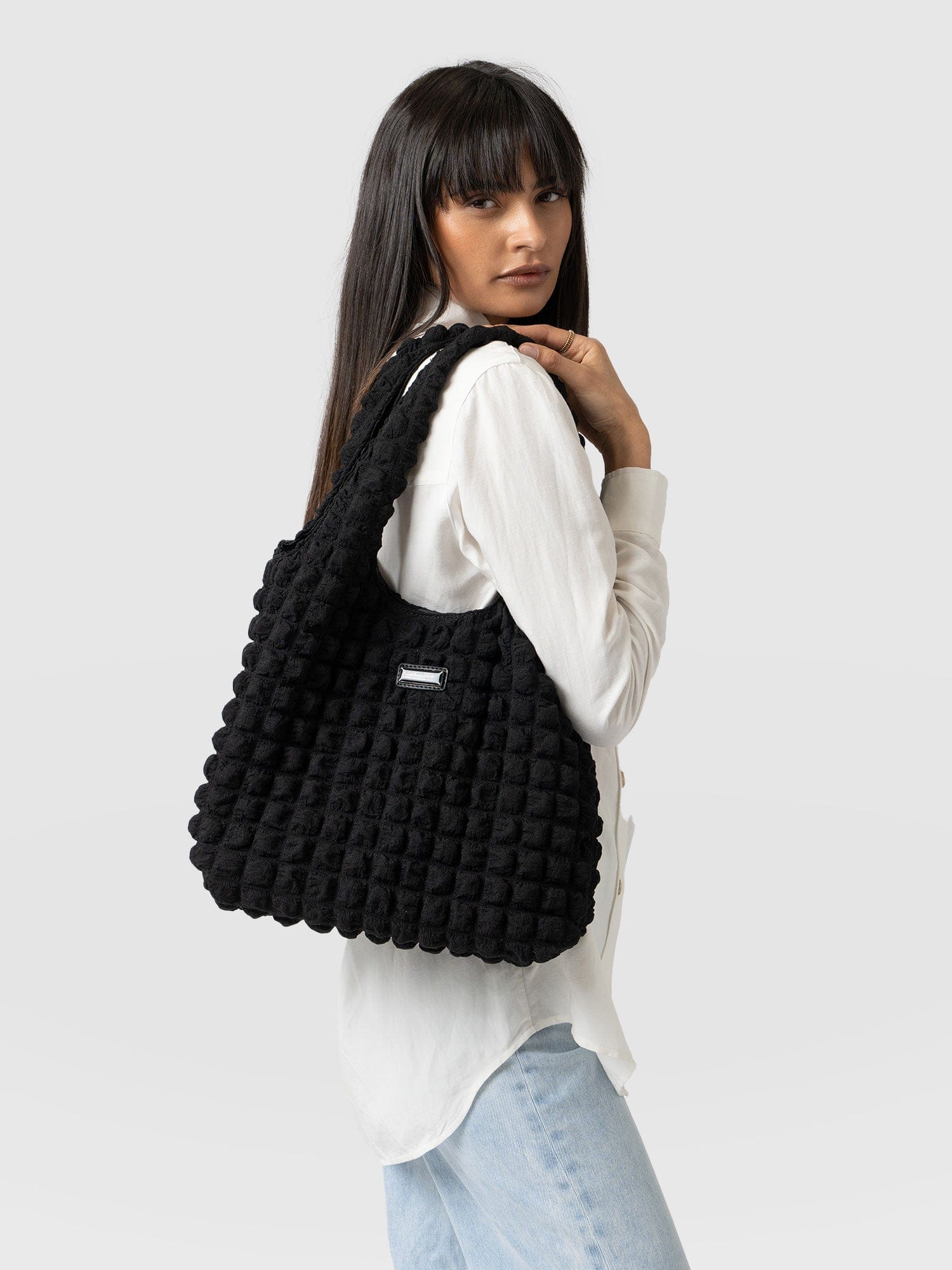 Shoulder Tote Bag - Black
