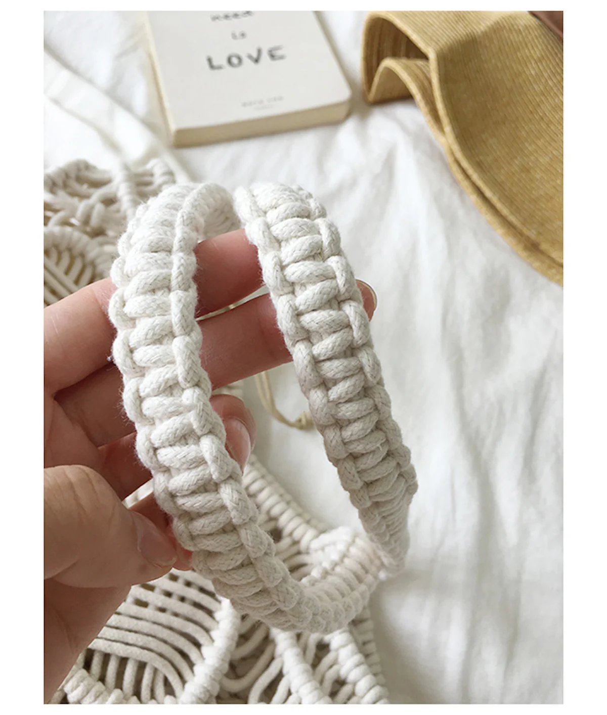 Handbags Straw Bottom Cotton Handbag