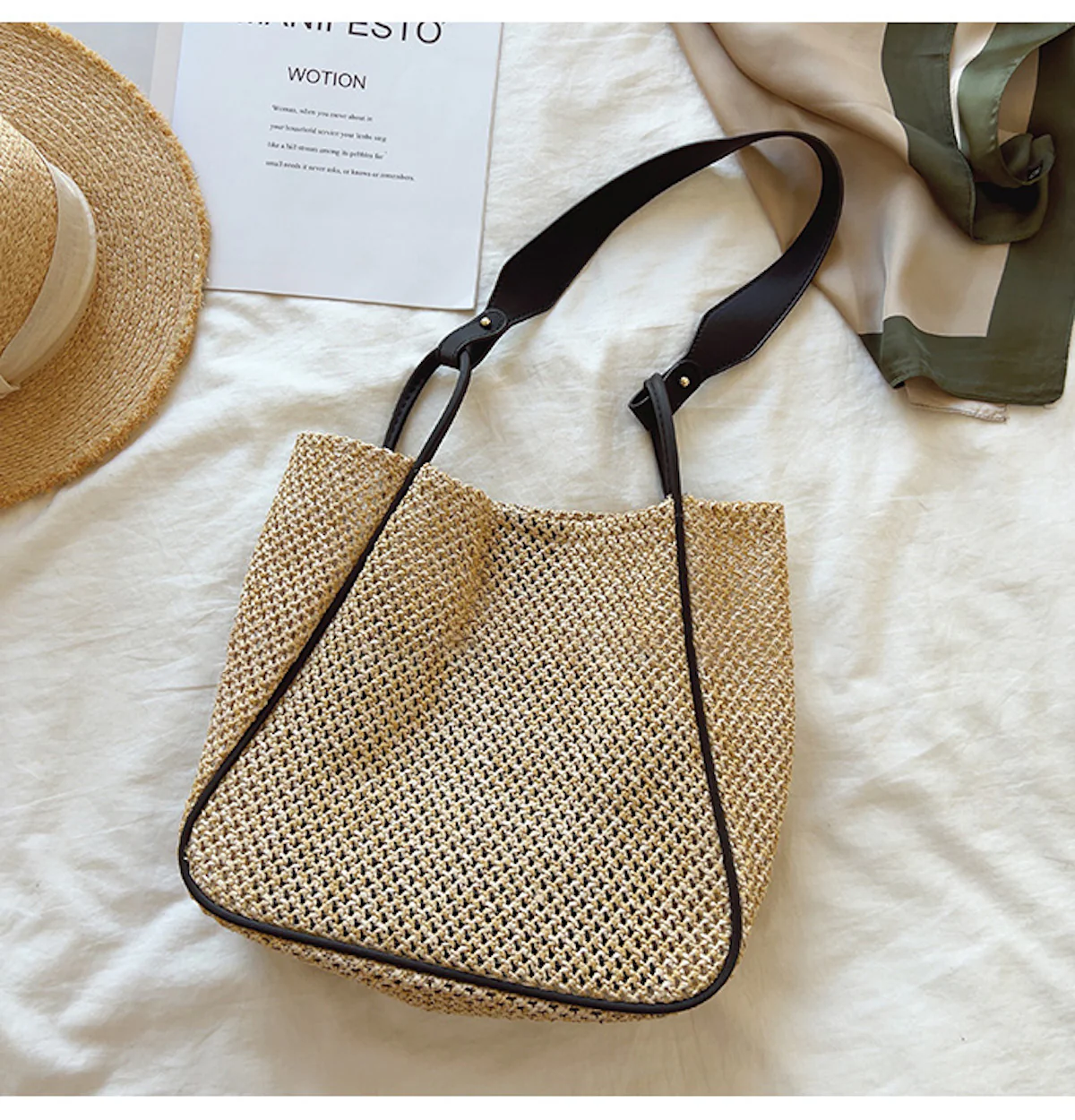 Handbags Straw Woven Work Tote