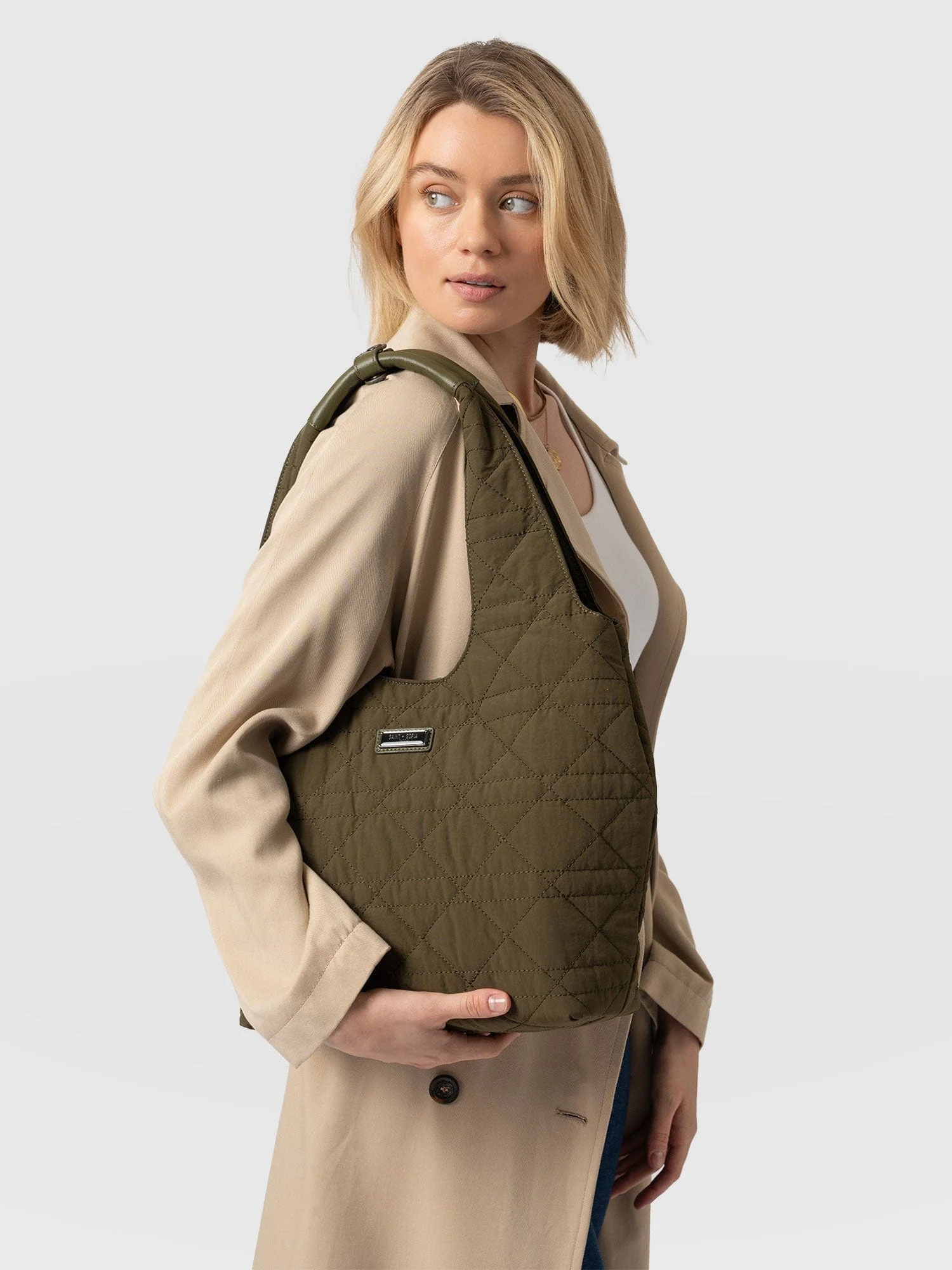 Shoulder Tote Bag - Khaki