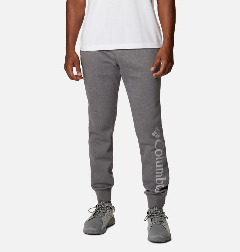 Black Grey Men's Columbia CSC Logo Trail Pants | NWFMDG-650 - Columbia Outlet