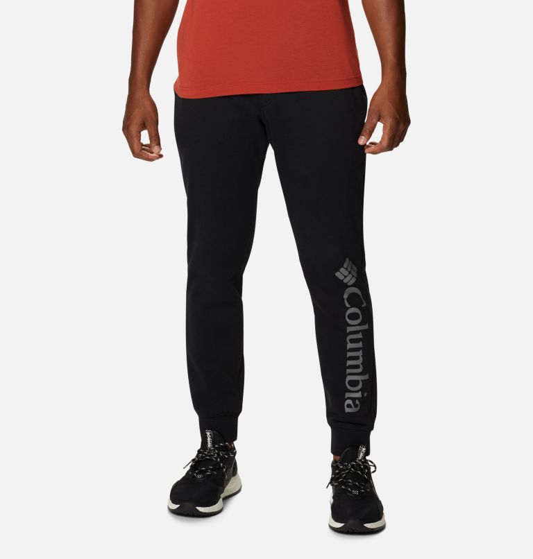 Black Grey Men's Columbia CSC Logo Trail Pants | NWFMDG-650 - Columbia Outlet