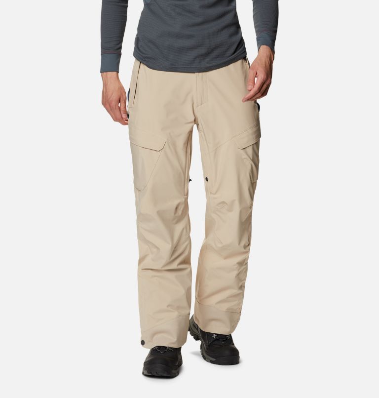 Khaki Men's Columbia Powder Stash Ski Pants | RWKHFE-892 - Columbia Outlet