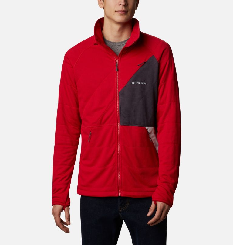 Red Men's Columbia Parkdale Point Fleece Jacket | EQXYRJ-930 - Columbia Outlet