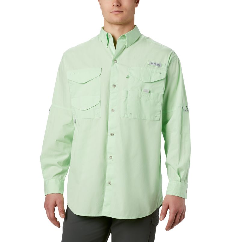 Blue Men's Columbia PFG Bonehead Shirts | RBGDTJ-954 - Columbia Outlet