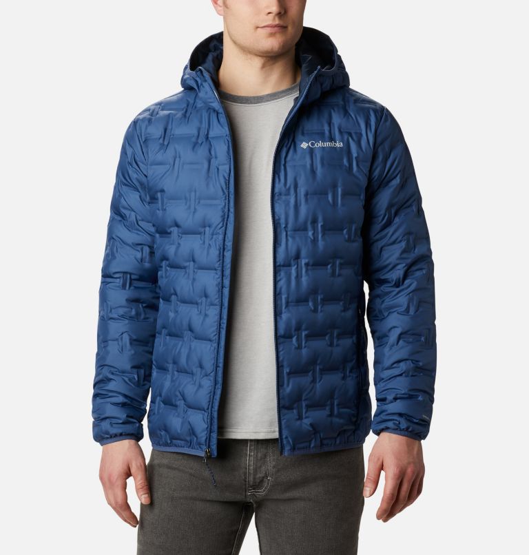 Blue Men s Columbia Delta Ridge Down Jacket FEHZXD 769 Columbia Outlet