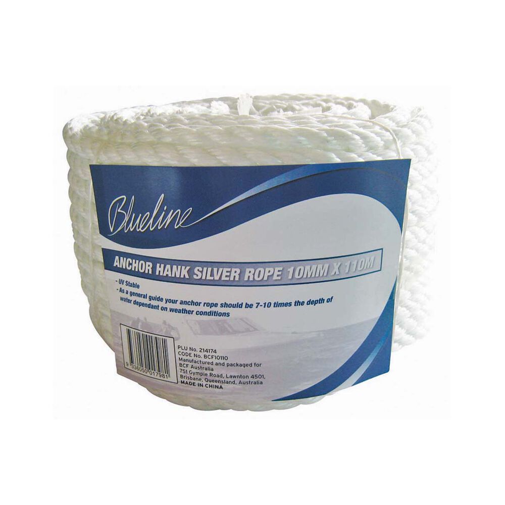 Blueline Anchor Hank Silver Rope 10mm x 110m