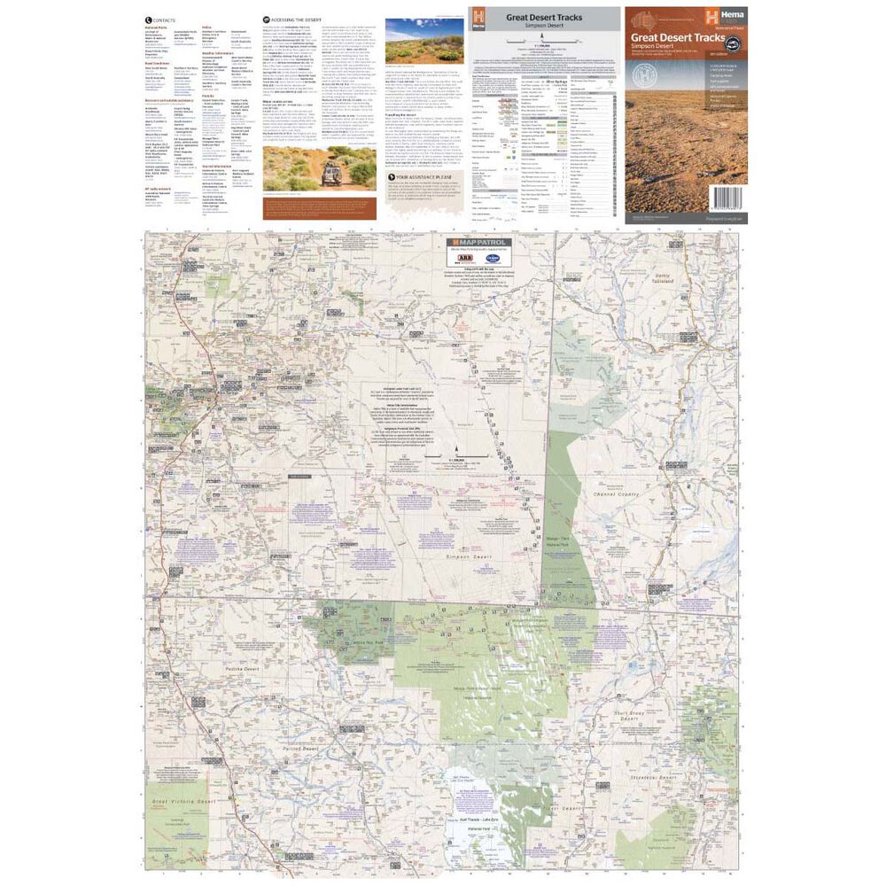 Hema Map Great Desert Tracks Simpson Desert
