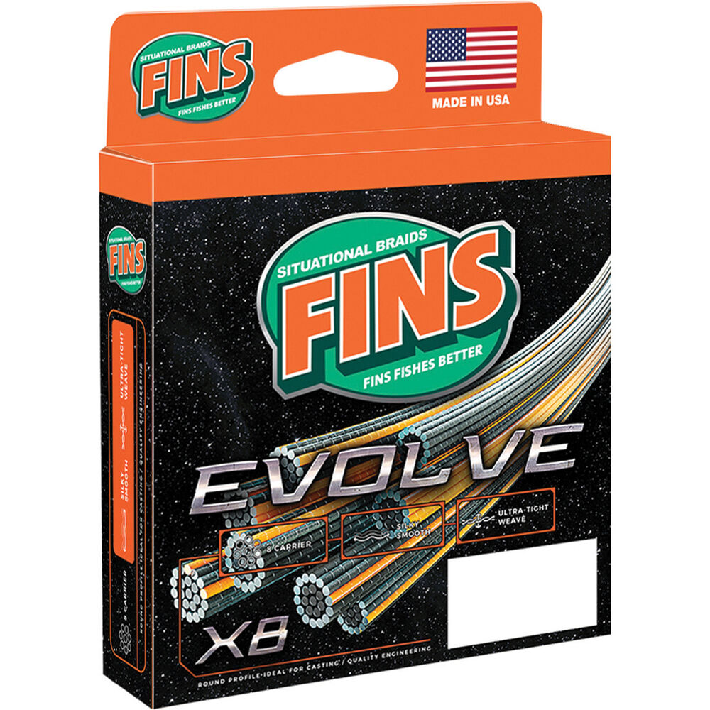 Fins Evolve Chartreuse Braid Line 150yds