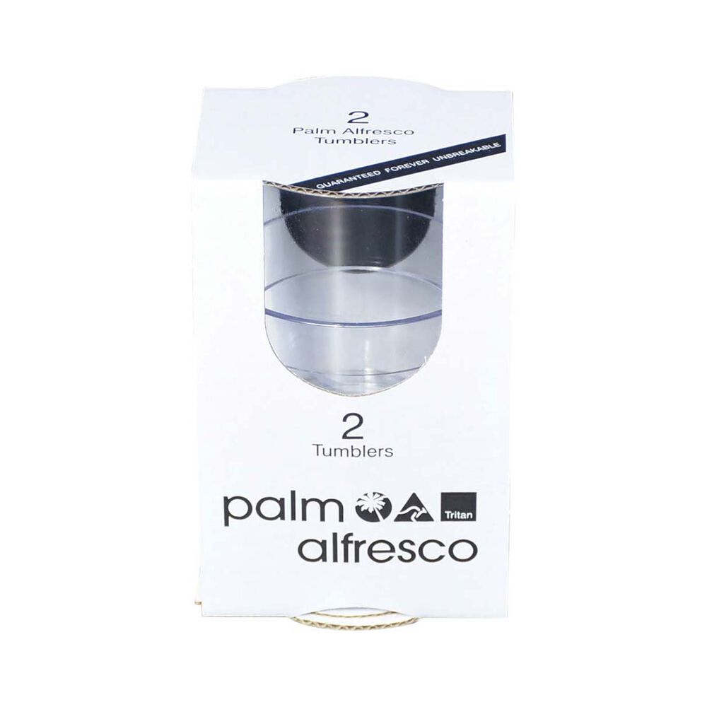 Palm Alfresco Tritan Forever Unbreakable Whisky Tumbler 2 pack