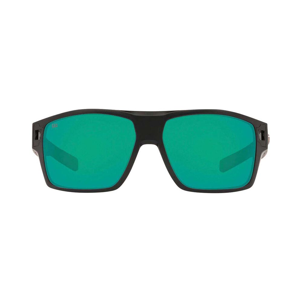Costa Diego Men's Sunglasses Black with Green Lens