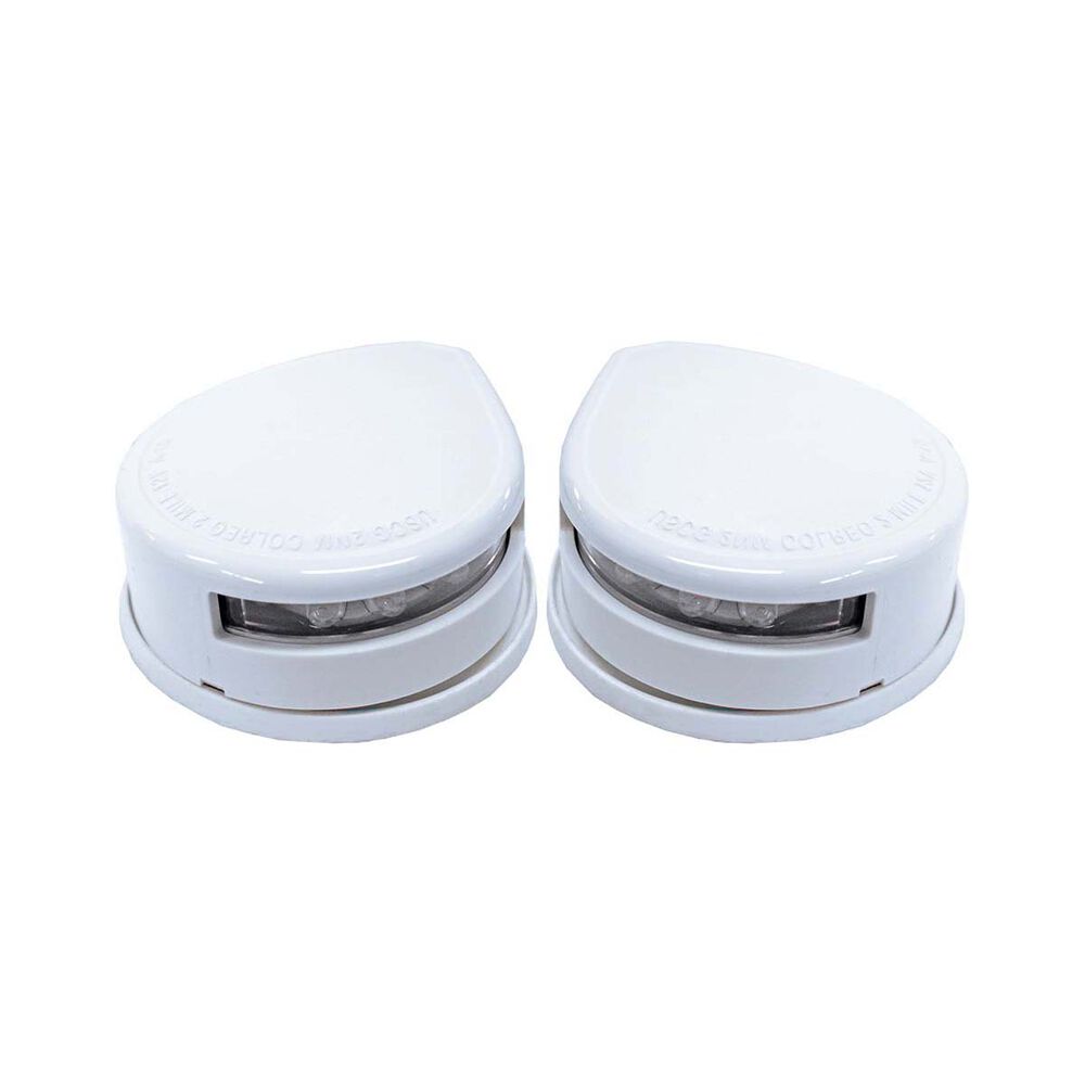 RWB LED Navigation Lights 12V Horizontal Port and Starboard 2 Pack White