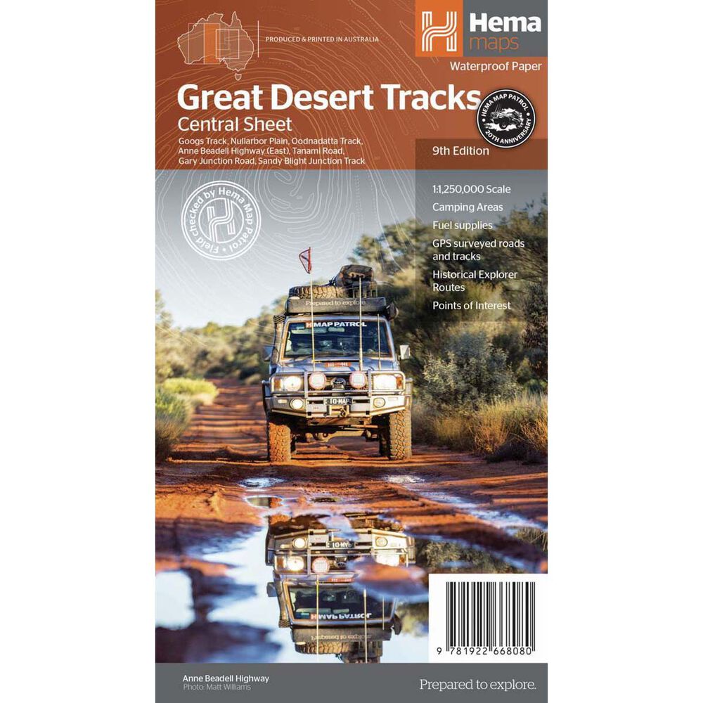 Hema Map Great Desert Tracks Central Sheet