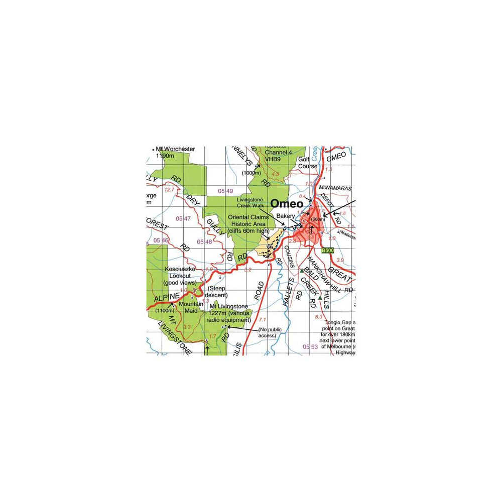 Hema Map Bairnsdale - Dargo - Omeo