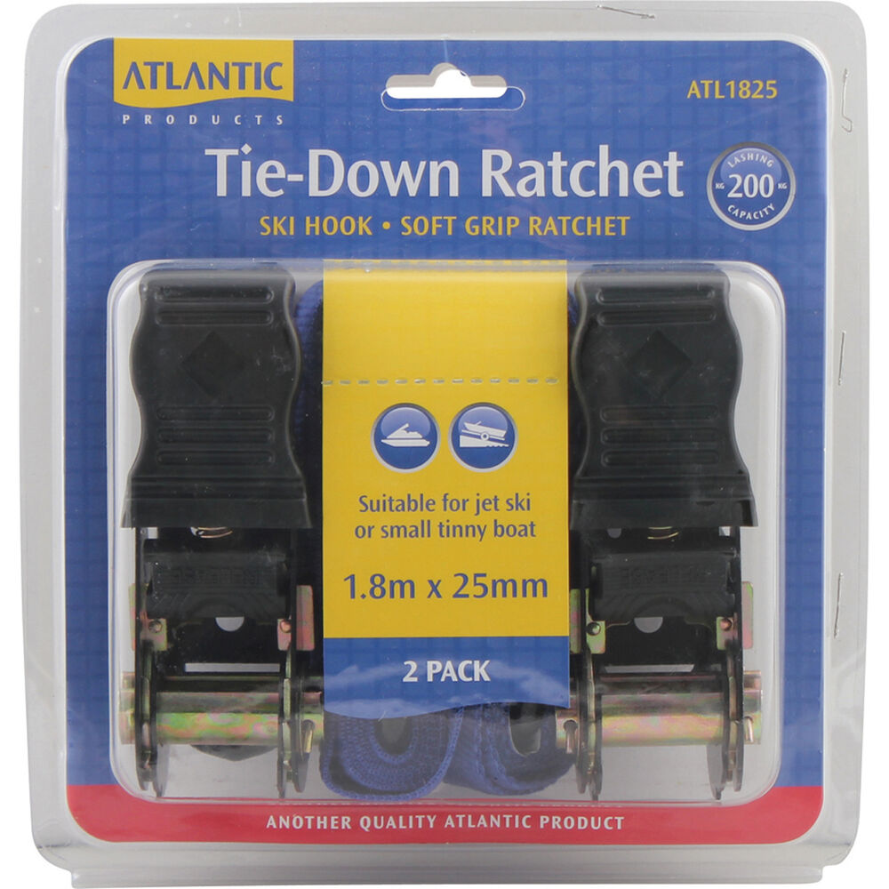 Atlantic Tie Down Ski Kit 1.8m x 25mm Pair