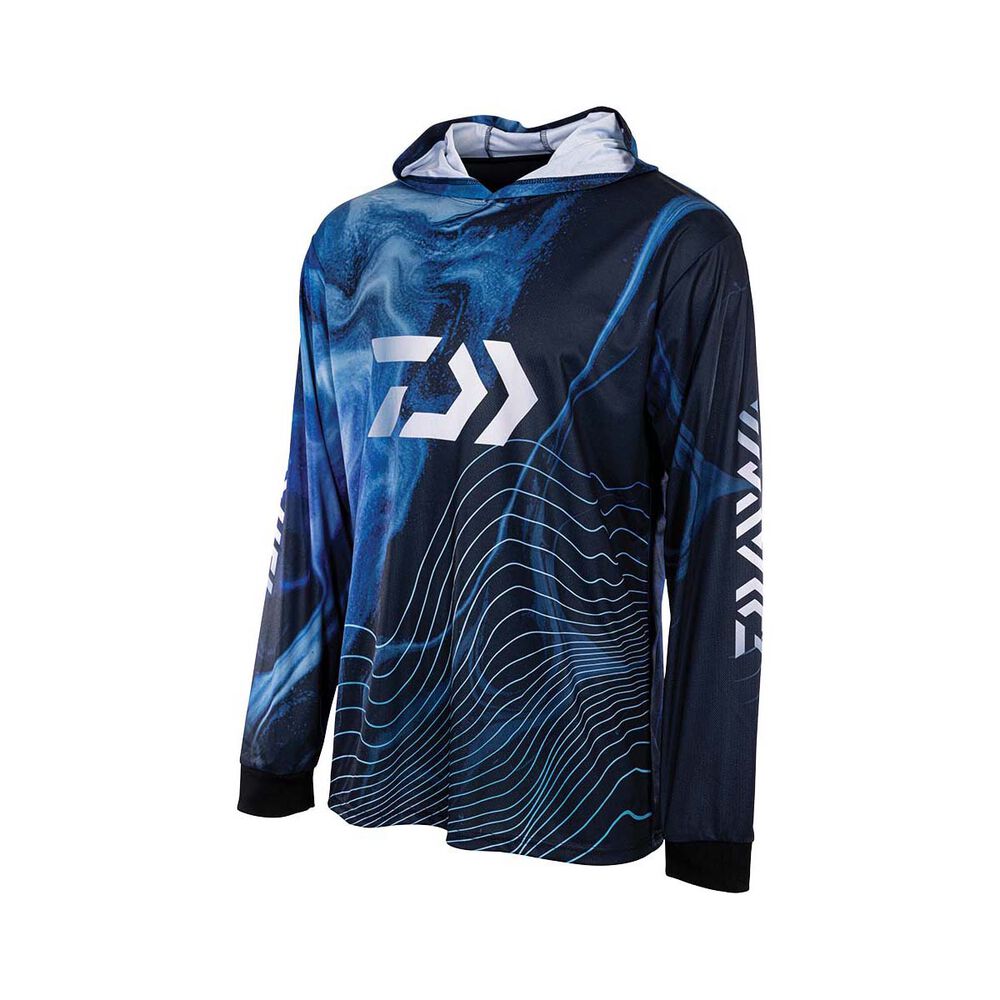 Daiwa Men's Long Sleeve Sublimated Polo with Hood