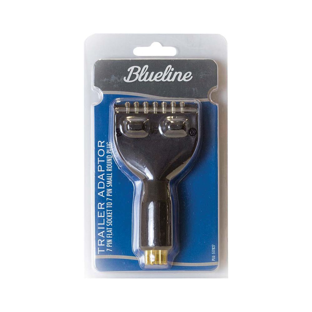 Blueline 7 Pin Trailer Adaptor - Flat Socket to Small Round Plug