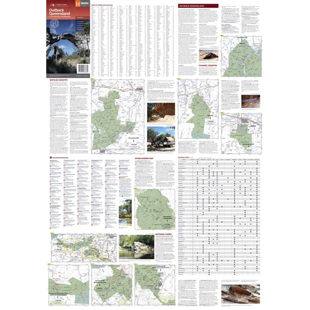 HEMA Outback Queensland Map: Camooweal to Stanthorpe - 5th Edition