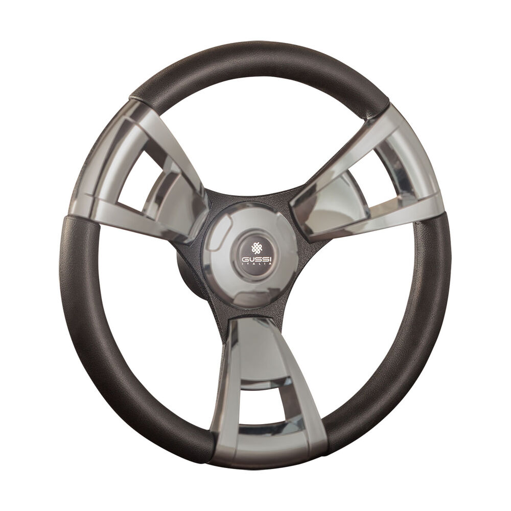 Gussi Model 13 Steering Wheel 342mm with Brushed Black Spokes